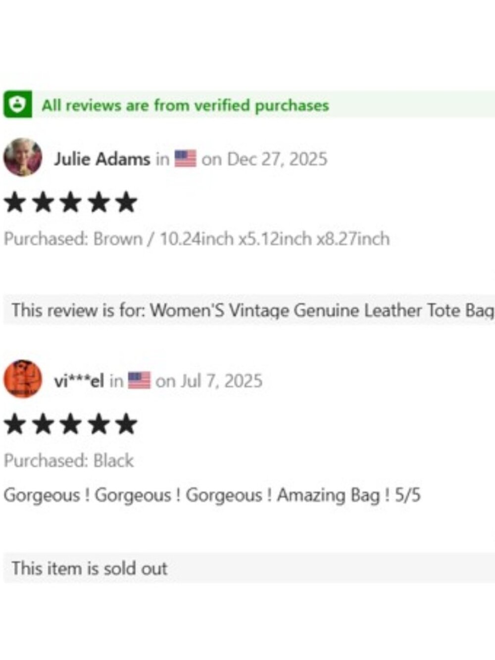 Lovely Black Genuine Top-Grain Vintage Tote Bag Suitable for Women - Large - Picture 8 of 9